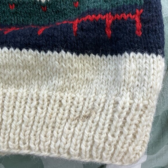 Vintage Alexander Wool Sweater Womens L Wool Handknit Greece Home Cottage Knit - Picture 7 of 7